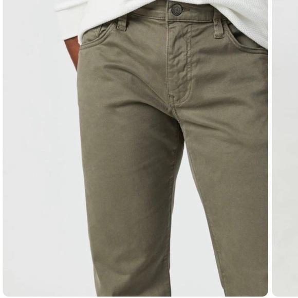 Mavi Zach Straight Leg Pants - Regular Rise | Dusty Olive Twill size 35x30 - Picture 3 of 10